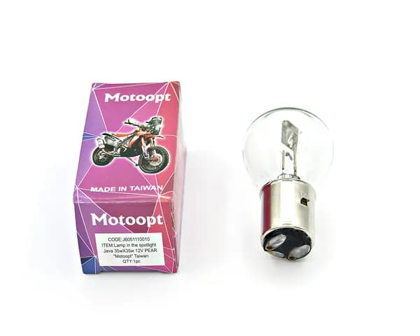Лампа фары BA20D B35 35wX35w 12V 2х конт. для мотоцикла скутера снегохода