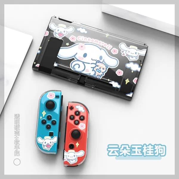 Прозрачный жесткий чехол Switch Cinnamoroll Pochacco OLED док-станция коробка для игровых карт
