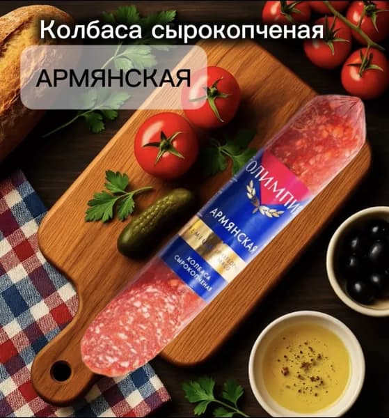 Колбаса сырокопченая Армянская, премиум