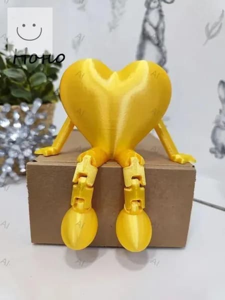 Сердце с подвижными ножками, 7 см, 3D, антистресс
