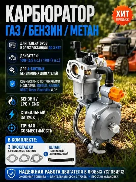 карбюратор газ бензин на генератор