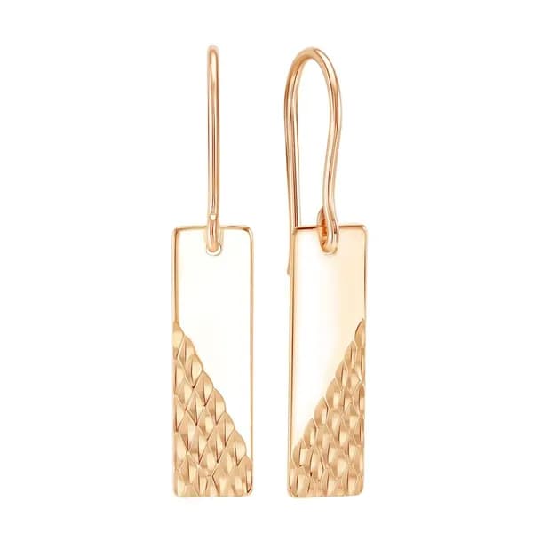 Серьги женские из красного золота 375 пробы 585GOLD
