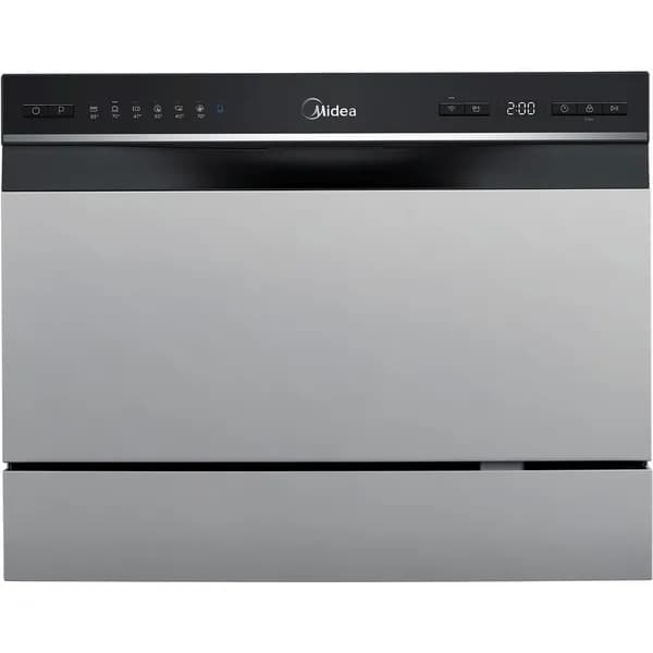 Посудомоечная машина Midea MCFD55S460Si, 55 см, 6 компл., 49 дБ, конденсационная сушка, AquaStop, A+, серебристый