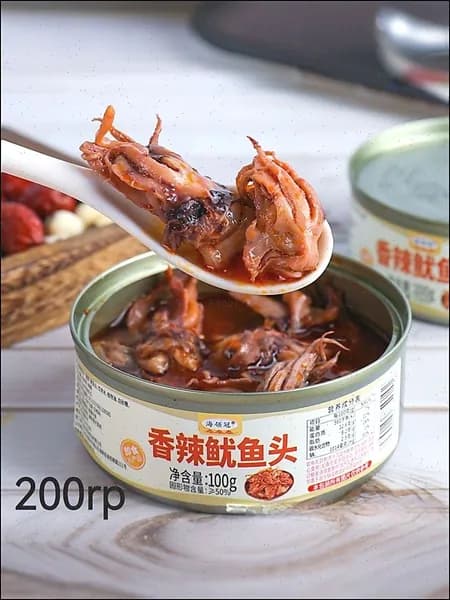 Китайский ресторан "Острая головка кальмара &100г*2 банки
