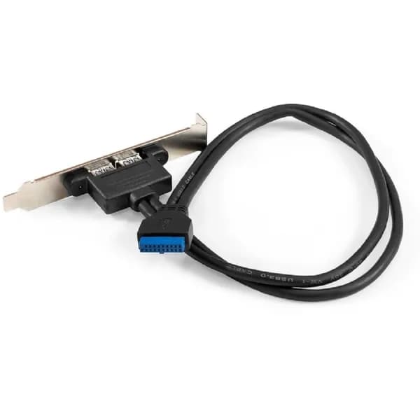 EXEGATE Контроллер EX298295RUS Планка портов в корпус 2xUSB3.0 BrctUSB3 - 2A USB 3.0 20pin IDC 20pin F - - > 2x USB 3.0 Af, кабель 20см