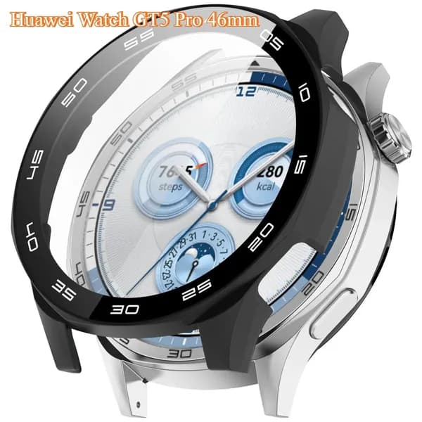 предохранительный кожух бампера совместимые совместимые Huawei Watch GT5 Pro 46mm защитный чехол 2 в 1 с экраном из закаленного стекла