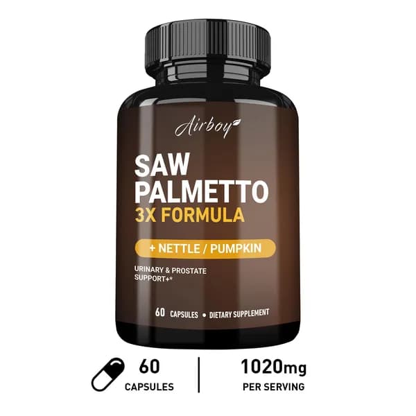 Биологически активная добавка Airboy Saw Palmetto поддерживает здоровье предстательной железы и мочевыделительной системы у мужчин.