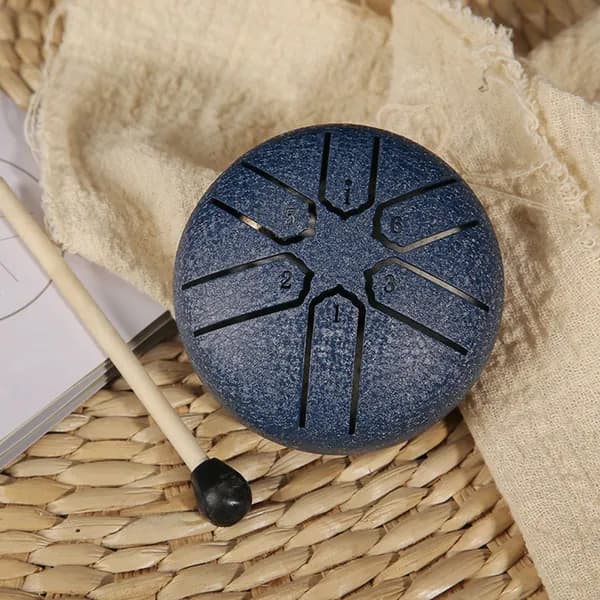 Hanpan 3-дюймовый c-тональный эфирный барабан steel tongue drum - детский музыкальный инструмент-компаньон для высоких частот.