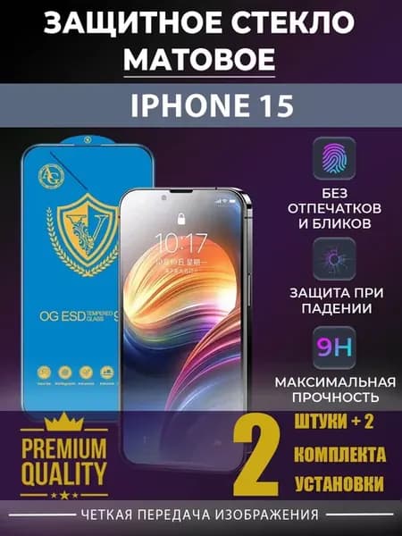 Стекло защитное на iPhone 15