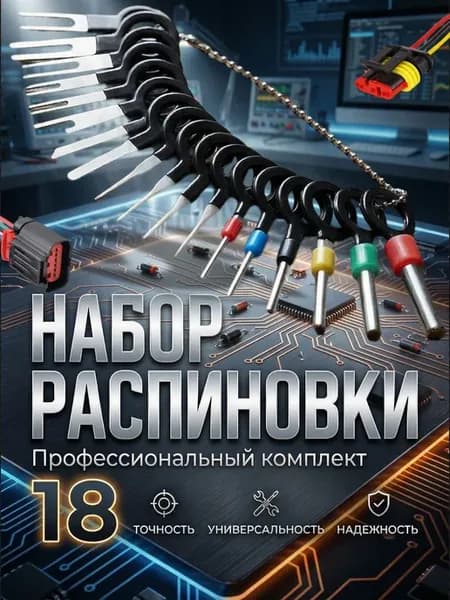Набор для распиновки разъемов, экстрактор пинов, 18 шт