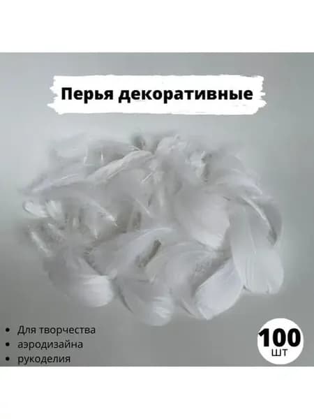 Перья для рукоделия декоративные 100шт