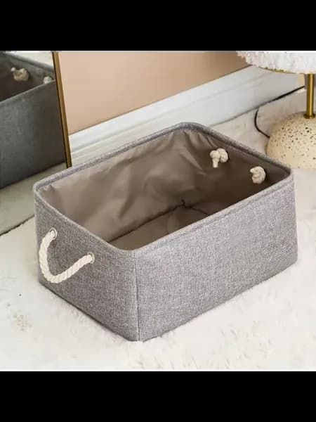 Корзина для хранения серая M 36x26x16 см