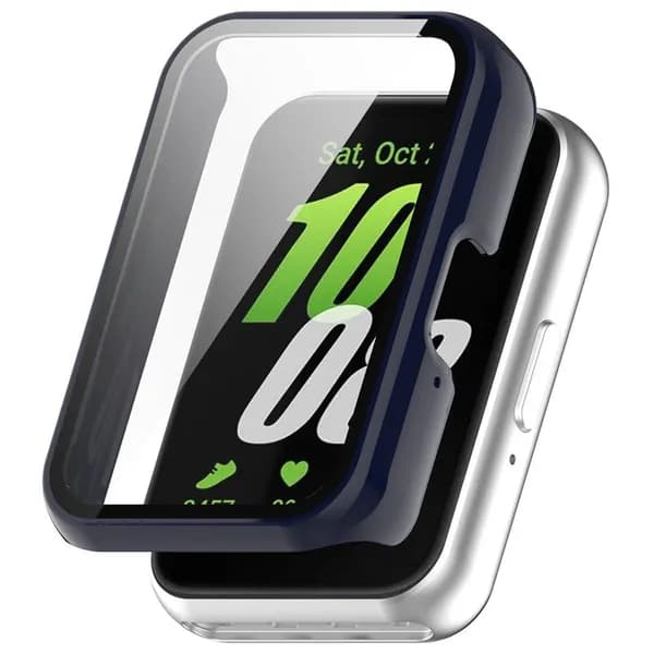 чехол для Samsung galaxy fit 3 Гладкий корпус жесткий PC fit3 полным покрытием Защитная пленка стекло SM-R390 Матовый футляр