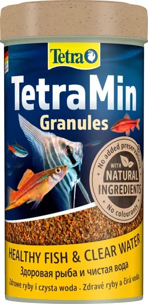 Корм Tetra Min, мелкие гранулы, для всех видов рыб, 250 мл, Tet-139749