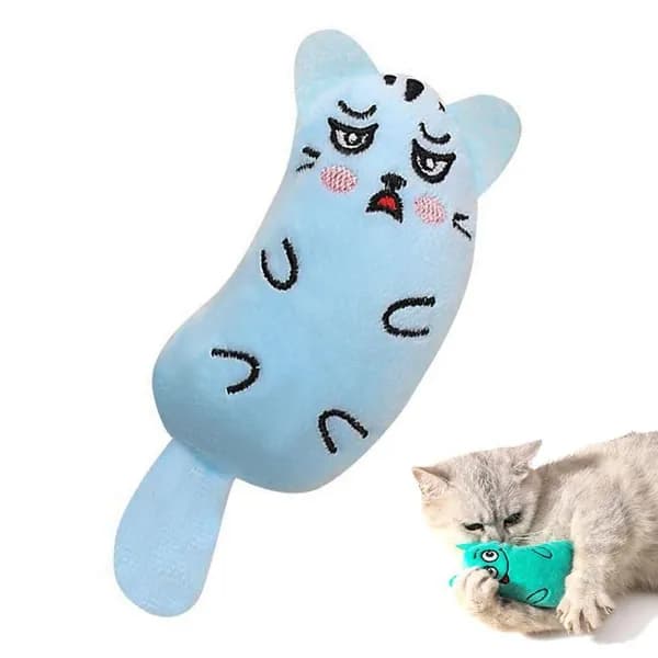 Мультяшная игрушка для кошек со смайликом, игрушка для коренных зубов кошки