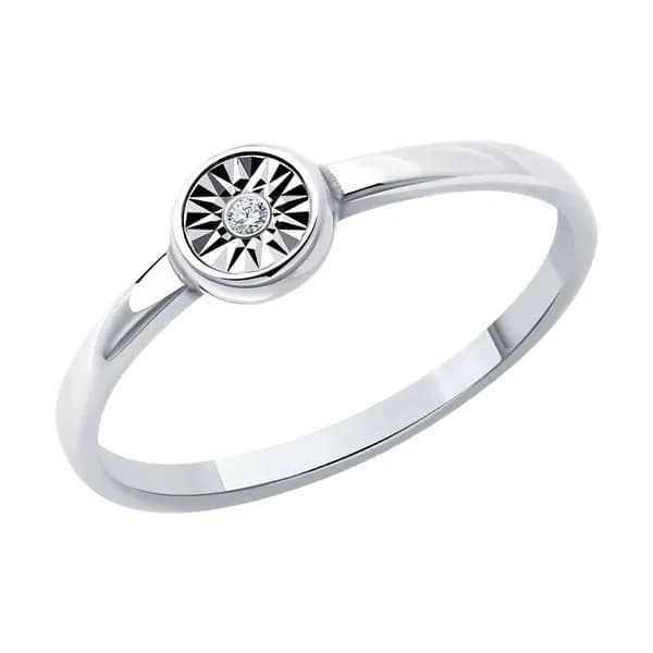 Diamant, Кольцо из серебра, 94-210-02058-1, бриллиант, 925 проба