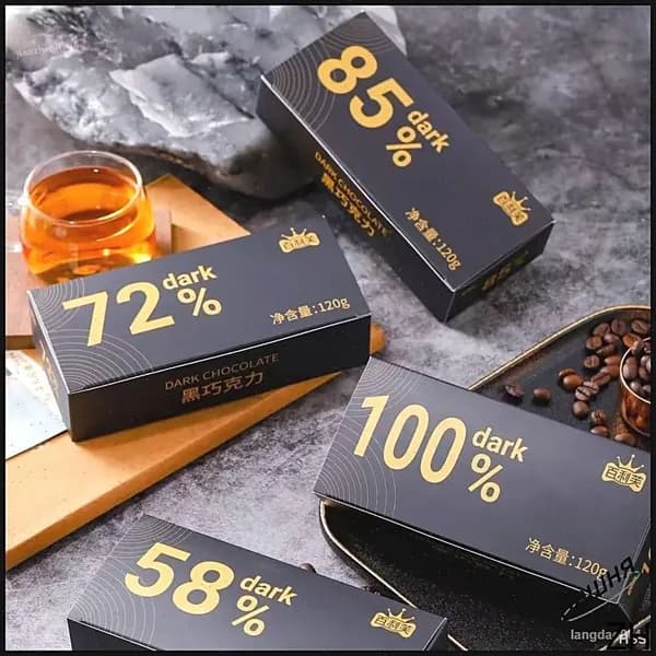 Выбранный шоколад из кокаола 72%Без 1Коробка 24 шт сахара Вкус горький