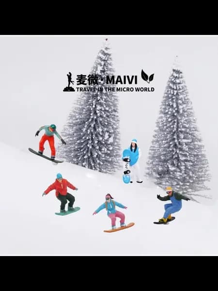 Миниатюрная фигурка для лыжного курорта