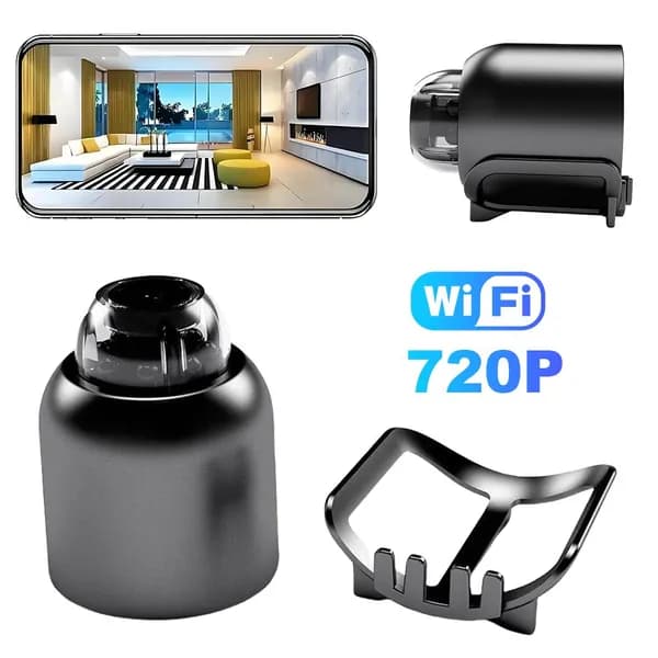 Беспроводная Wi-Fi-камера 720P, ИК-ночное видение, угол обзора 140