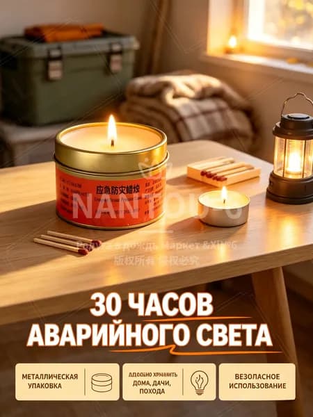 Свечи поминальные "Абрикос" 4 см х 5 см 3 шт