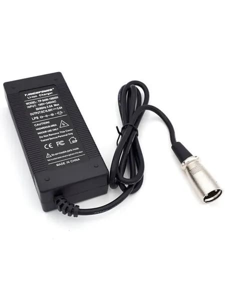 Зарядное устройство TANGSPOWER TP-84W-168500, 16.8В-5А, разъём Cannon (XLR) 3pin, для Li-Ion батарей 4S (14.8В), электросамокатов, мощная быстрая зарядка, защита