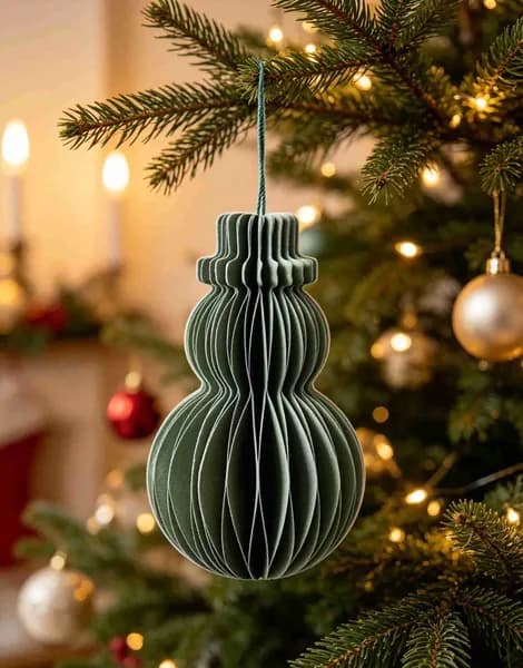 Бумажная складная ёлочка DIY для декора, мини настольная новогодняя ёлка из картона
