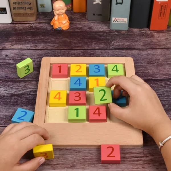 Интеллектуальная настольная игра судоку деревянная для развития логики
