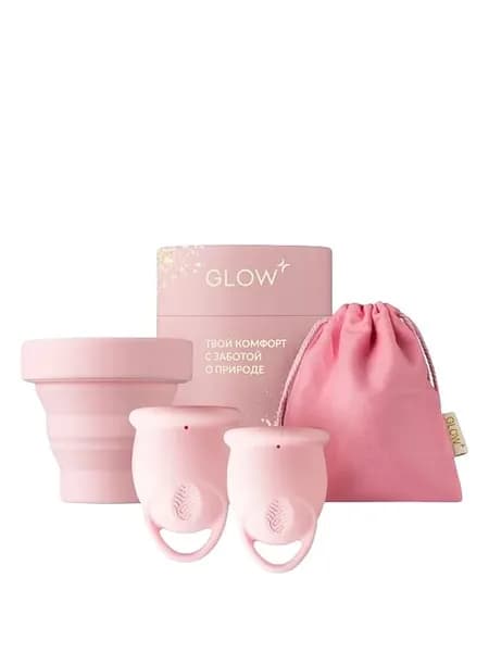 Менструальные чаши c мешочком и стерилизатором GLOW CARE Premium