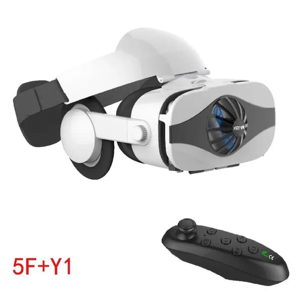 Виртуальная реальность VR очки, 3D устройство на голову, умный шлем, полное погружение в мобильное видео --- VR + геймпад Y1B (Фото 1 ваш товар)