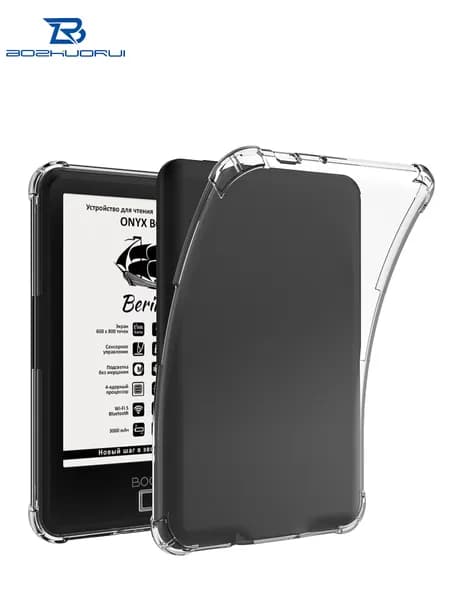 BOZHUORUI Прозрачный чехол для Boox Vasco da Gama/ Boox Vasco da Gama 2 3 4 5 e-Reader - Ультратонкая прозрачная силиконовая гибкая мягкая задняя крышка