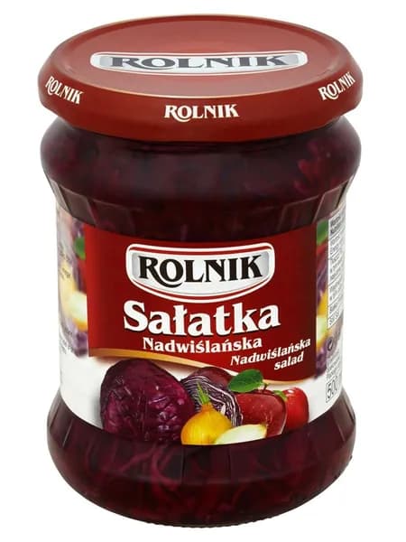 ROLNIK Овощной салат с яблоком в маринаде Sa atka Nadwi la ska 1шт , 500мл Польша