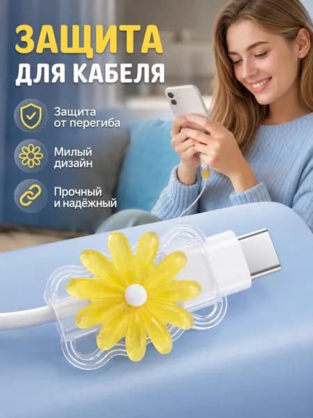 Чехол для зарядного устройства iPhone 20W и 18W с защитой кабеля комплект 3 в 1