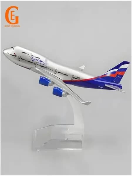 Модель Самолета Боинг 747 Аэрофлот С Подставкой, Aeroflot Boeing 747, Российская Авиация, Коллекция Для Любителей Авиации