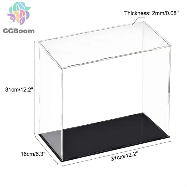 UXcell Акриловый прозрачный витринный ящик, пылезащитная защита, 30x15x30 см