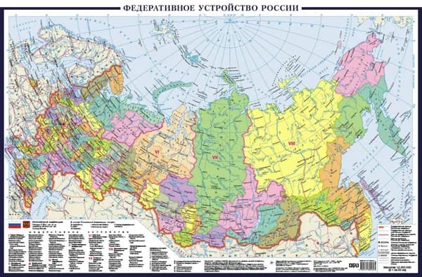 Карта России Политическая М1:5 А0 в пвх-рукаве нов.границы ОГИЗ 896143