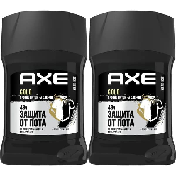 Антиперспирант стик Axe Gold мужской 50 мл, набор: 2 штуки
