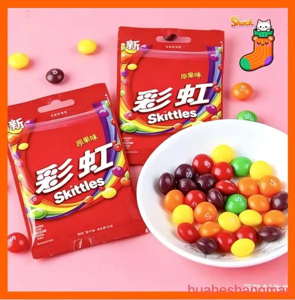 Сладости Skittles с необычным сочетанием цветов и фруктов в удобной упаковке