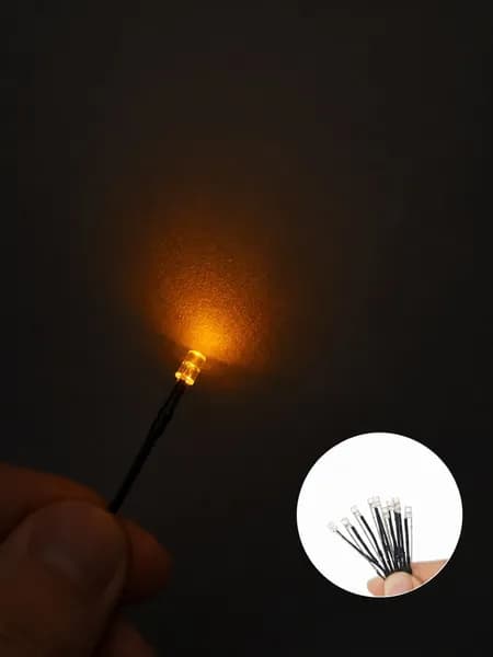 Светодиоды для макета 12 В 5 шт. LED-подсветка с проводами для железной дороги, зданий и диорамы