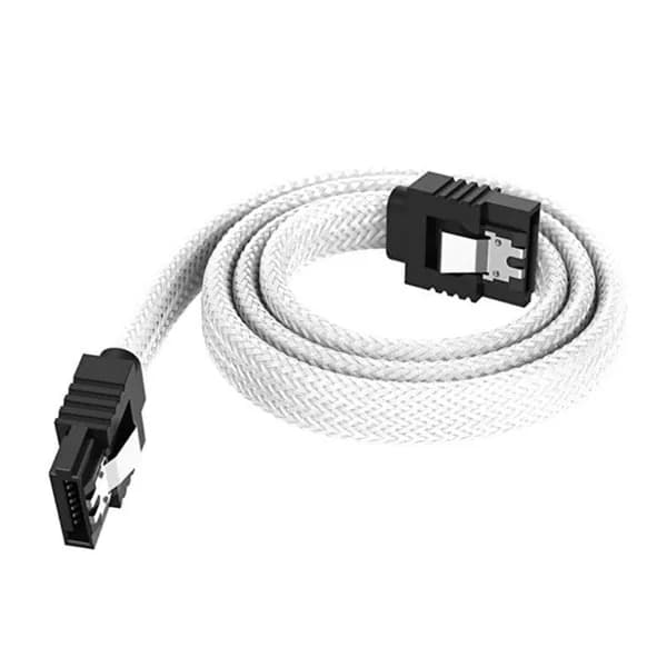 (1 шт.) Кабель SATA 3.0, 50 см белый