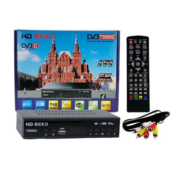 Цифровая ТВ приставка DVB-T-2 HD BEKO SUPER T5000C (Wi-Fi) + HD плеер