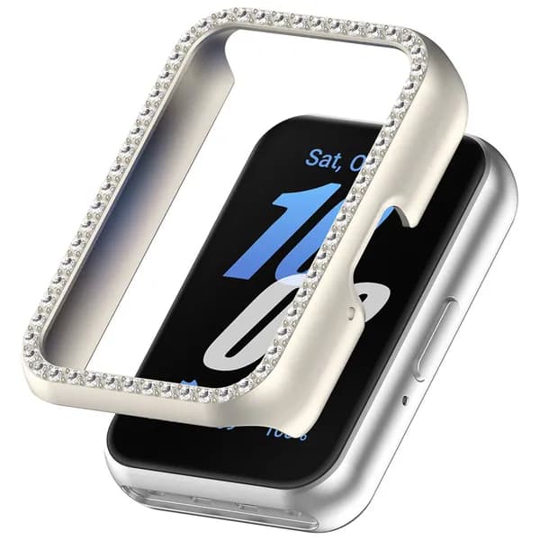 Чехол для Samsung Galaxy Fit3 SM-R390 из поликарбоната с блёстками, матовый звёздный