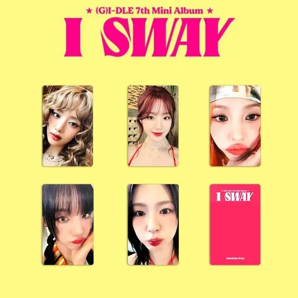 Карточки (G)I-DLE I SWAY кпоп карты карточки коллекционные 5.4*8.6cm 5 шт
