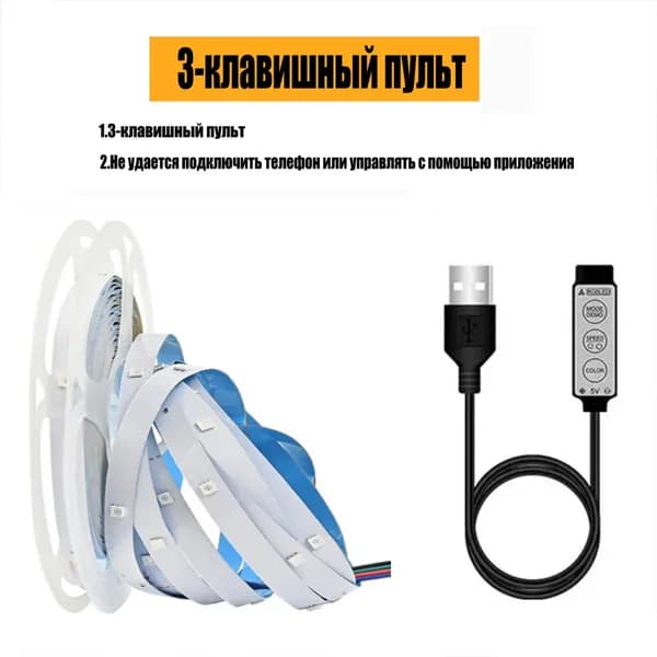 Светодиодная лента, IP20, Зеленый, 1 шт
