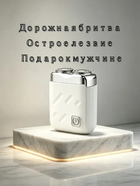 Электробритва Бритва для мужчин электрическая/Электробритва аккумуляторная/Шейвер для бритья/Портативная машинка для удаления щетины, серый, белый