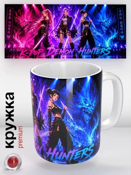 Кружка Кейпоп-охотницы на демонов (KPop Demon Hunters)