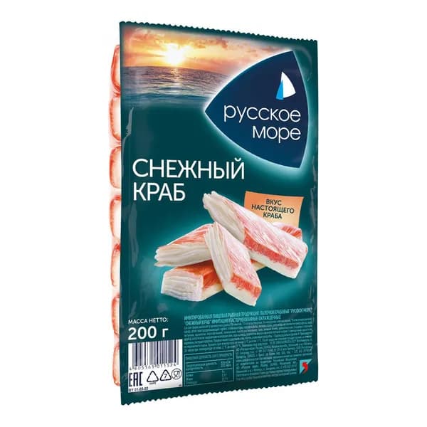 Крабовые палочки Русское море Снежный краб 200 г