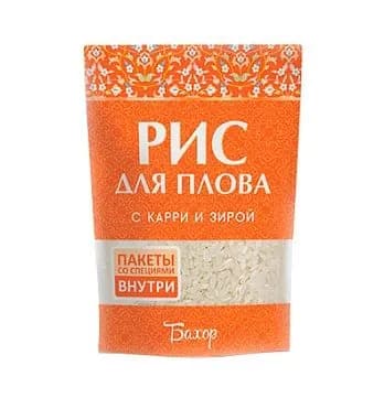 Агроимпорт Рис Бахор для плова с карри и зирой, 700 гр