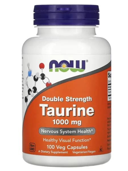 Таурин 1000 мг (в капсулах) NOW Taurine 1000 мг 100 растительных капсул