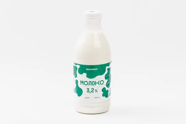 Молоко 3,2% в бутылке, 900 мл
