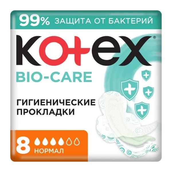Гигиенические прокладки Kotex Bio-Care Нормал 8шт